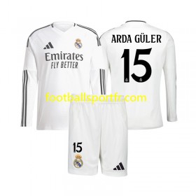 Tenue Real Madrid Arda Guler 15 Enfant Domicile 2024-2025 Maillot de Foot ML